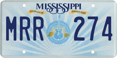 MS license plate MRR274