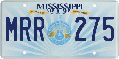MS license plate MRR275