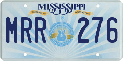 MS license plate MRR276
