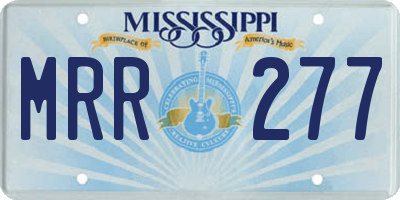MS license plate MRR277
