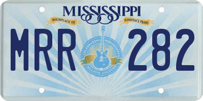 MS license plate MRR282