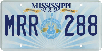 MS license plate MRR288