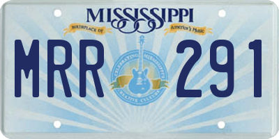 MS license plate MRR291