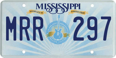 MS license plate MRR297