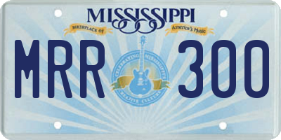 MS license plate MRR300