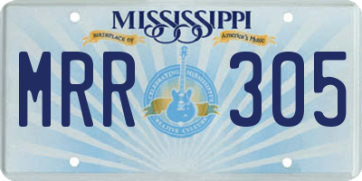 MS license plate MRR305