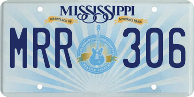 MS license plate MRR306