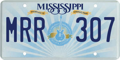 MS license plate MRR307