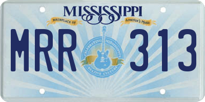 MS license plate MRR313