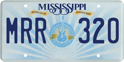 MS license plate MRR320