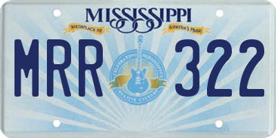 MS license plate MRR322