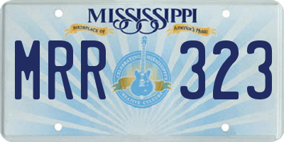 MS license plate MRR323
