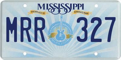 MS license plate MRR327