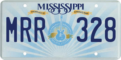 MS license plate MRR328