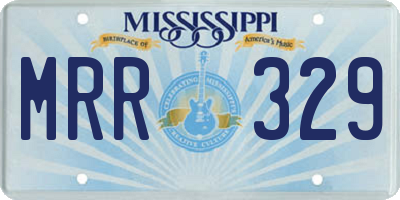 MS license plate MRR329