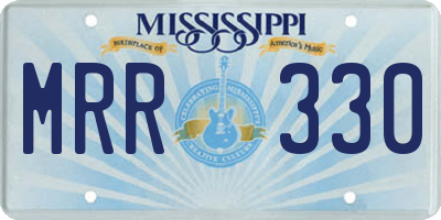 MS license plate MRR330