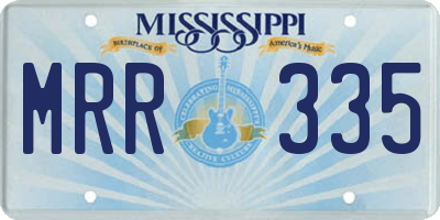 MS license plate MRR335