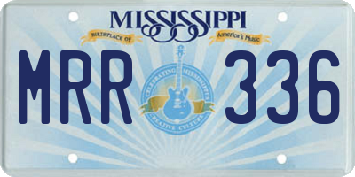 MS license plate MRR336