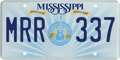 MS license plate MRR337