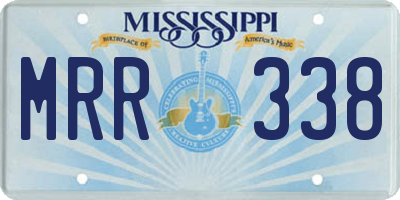 MS license plate MRR338