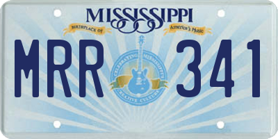 MS license plate MRR341