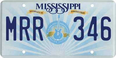 MS license plate MRR346