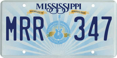 MS license plate MRR347