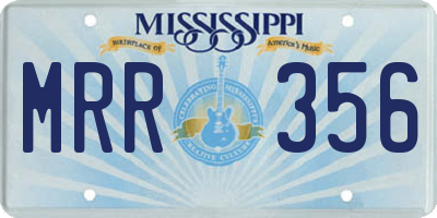 MS license plate MRR356