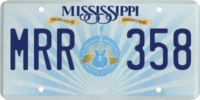 MS license plate MRR358