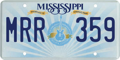 MS license plate MRR359