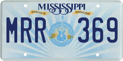 MS license plate MRR369
