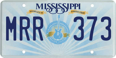 MS license plate MRR373