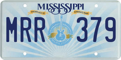 MS license plate MRR379