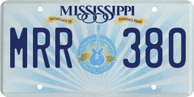 MS license plate MRR380