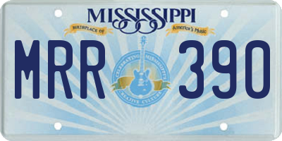 MS license plate MRR390