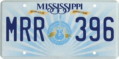 MS license plate MRR396