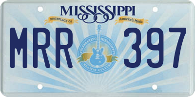 MS license plate MRR397