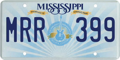 MS license plate MRR399