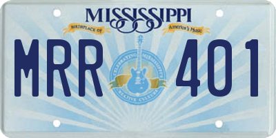 MS license plate MRR401