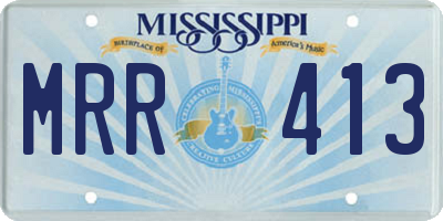 MS license plate MRR413