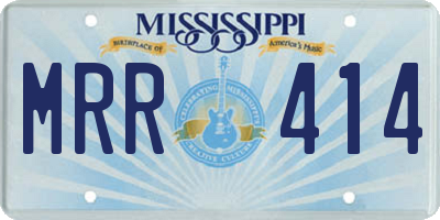 MS license plate MRR414