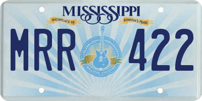MS license plate MRR422