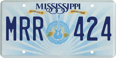 MS license plate MRR424