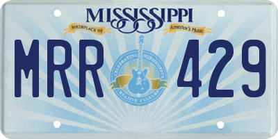 MS license plate MRR429