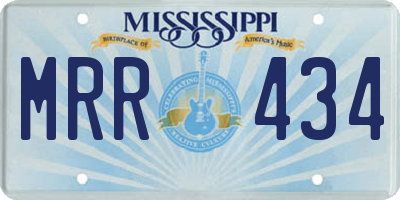 MS license plate MRR434