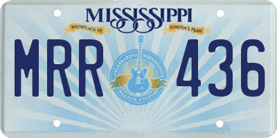MS license plate MRR436