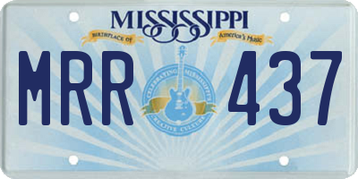 MS license plate MRR437