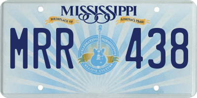 MS license plate MRR438