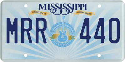 MS license plate MRR440