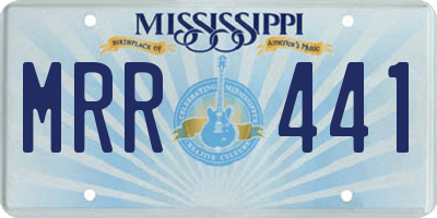 MS license plate MRR441